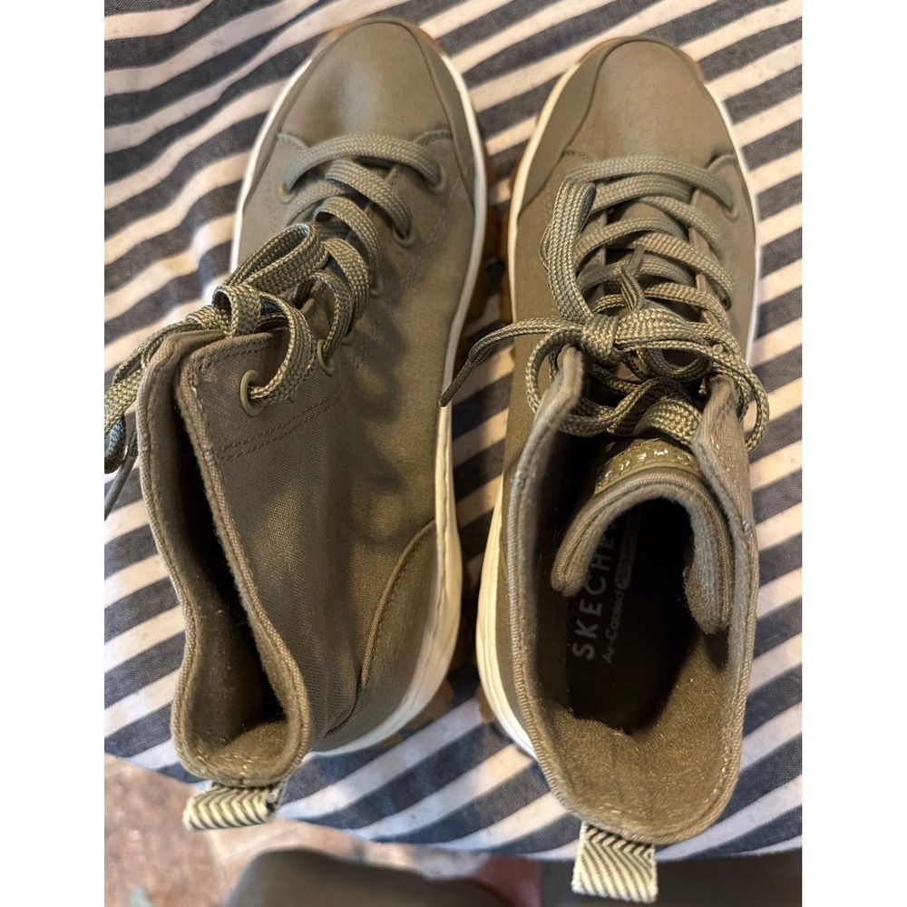 Skechers Uno Rugged Fall Air Womens 10 Olive Green High Top Sneakers 177243 Gum